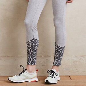 Anthropologie "Jacquard-trimmed leggings"